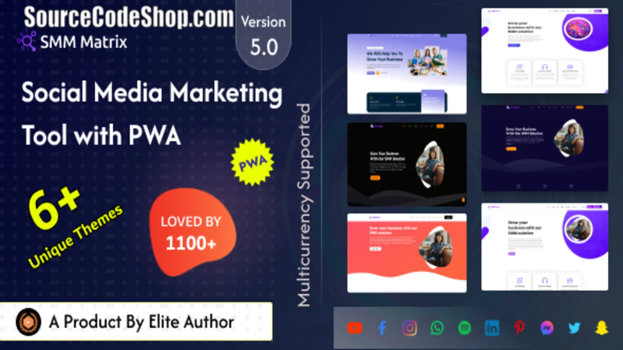 SMM Matrix v5.0 Nulled Social Media Marketing Panel with PWA PHP Script