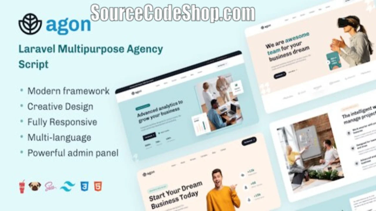 Agon v1.19.0 - Laravel Multipurpose Agency Script with Ecommerce (Nulled Free Download)