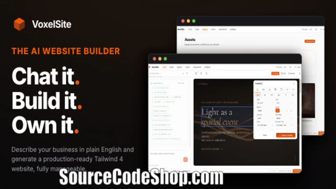 VoxelSite v1.6.1 Self-Hosted AI Website Generator Script